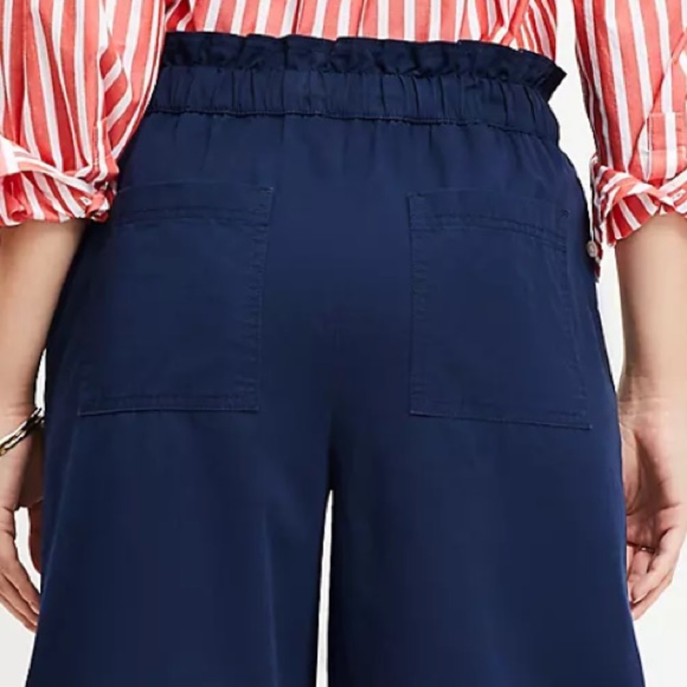 LOFT Navy Wide Leg Pants - Picture 5 of 12